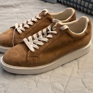 Ralph Lauren Tan Suede Sneakers